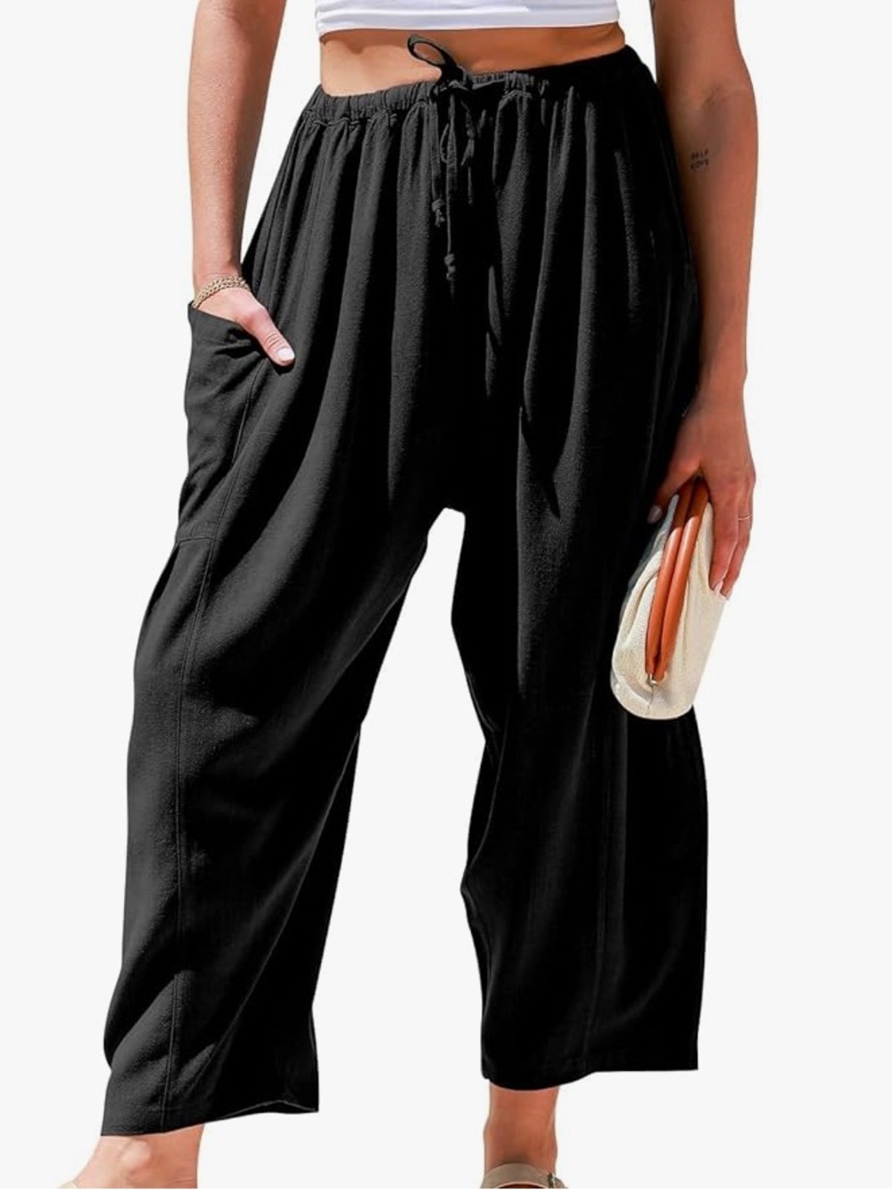 Tarse Linen Wide Leg Pants